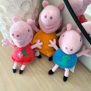 Peppa Pig Plush Set Mummy Pig Peppa George Stuffed Toys